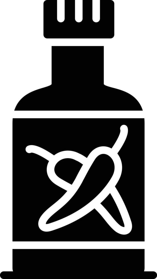 Chili-Sauce-Glyphe-Symbol vektor