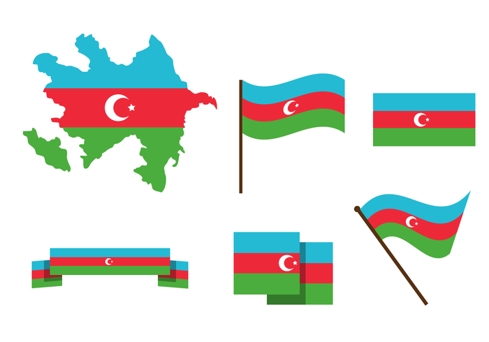 Kostenlose Aserbaidschan Karte Vektor