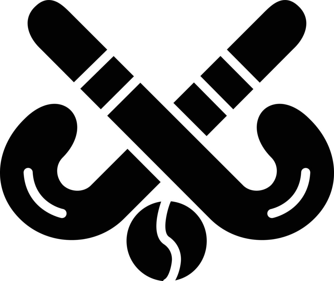 Hockey-Glyphen-Symbol vektor