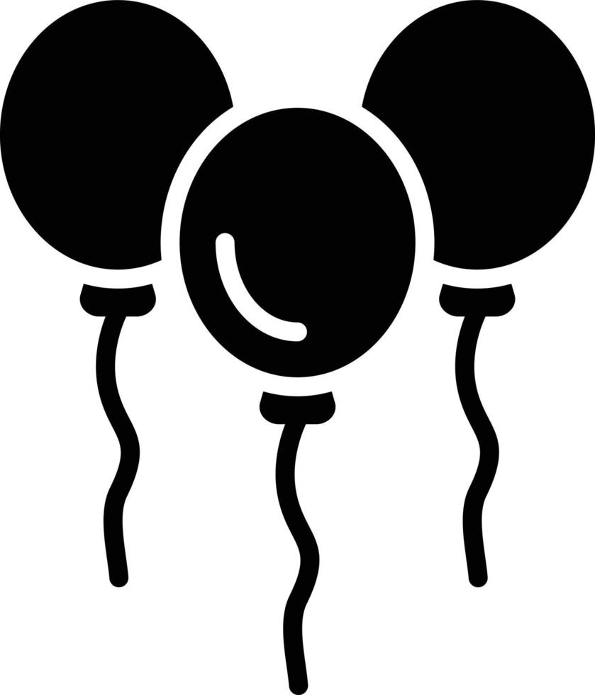 Luftballons-Glyphe-Symbol vektor