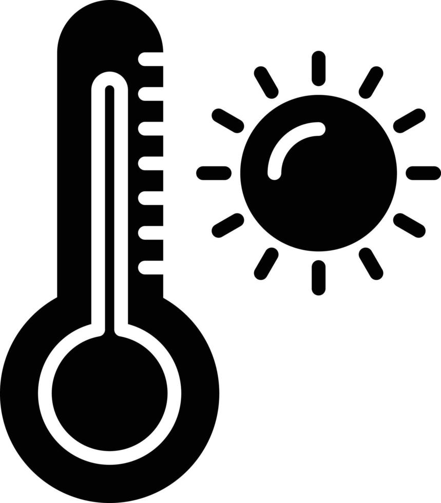 Thermometer-Glyphe-Symbol vektor