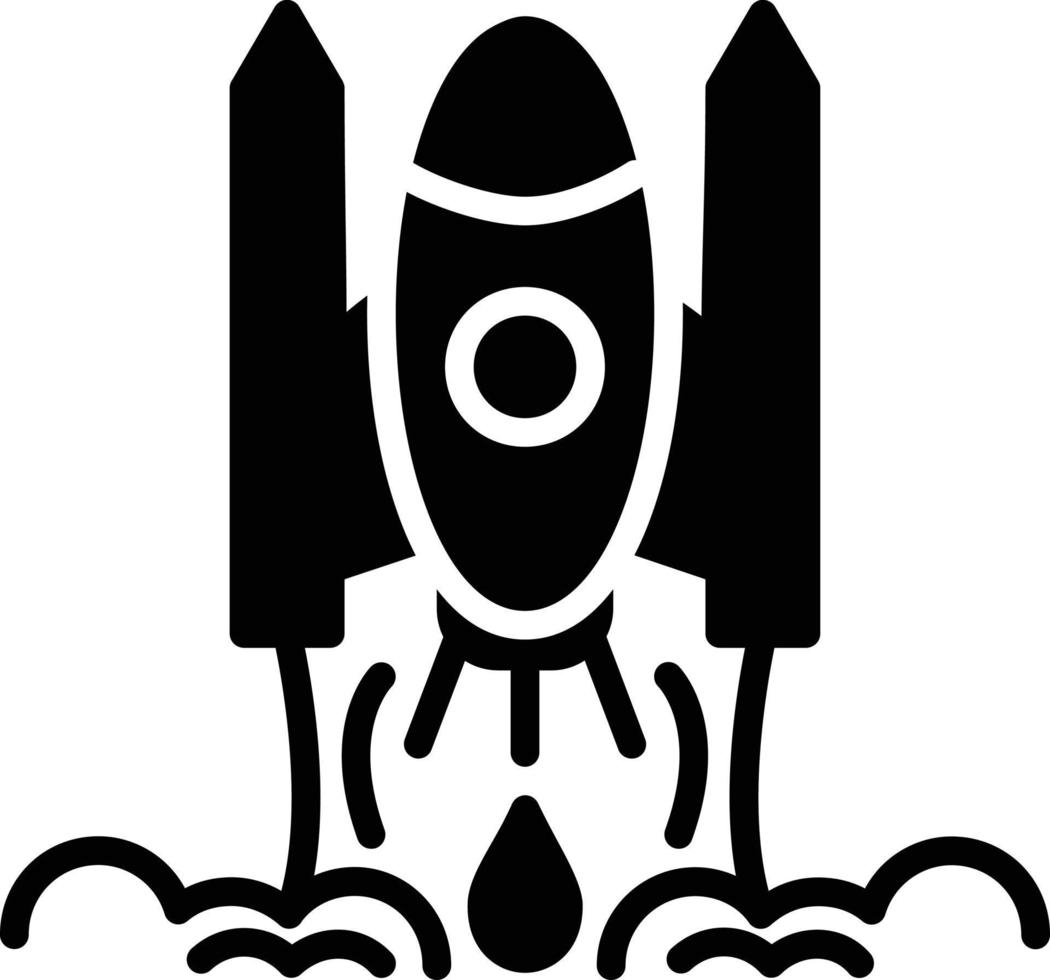 Raketen-Glyphen-Symbol vektor