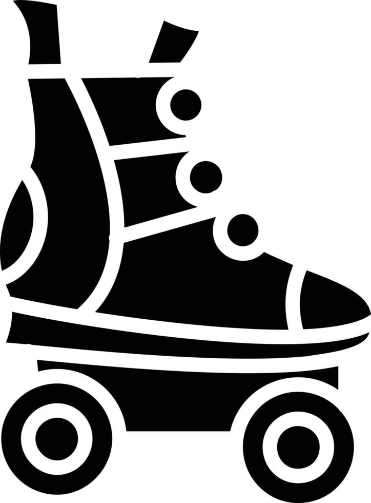 Symbol für Rollschuh-Glyphe vektor