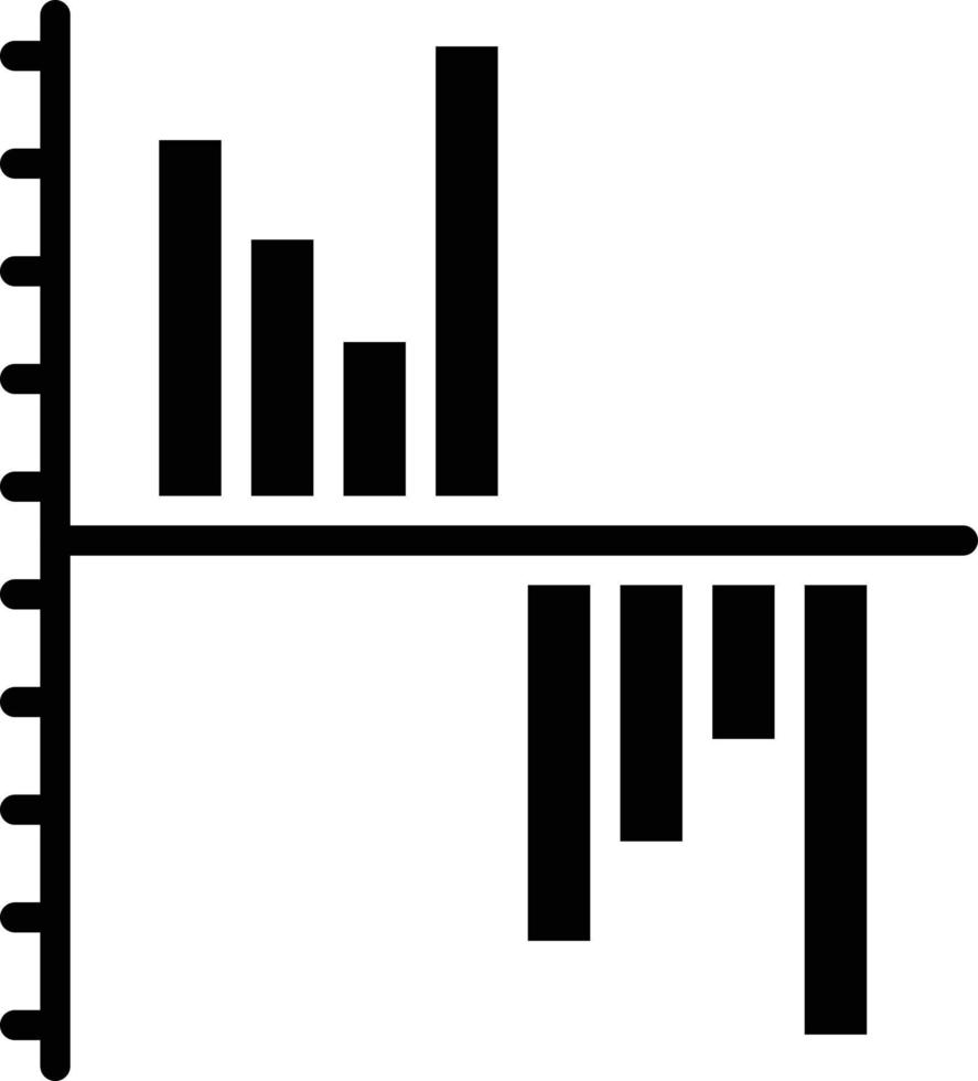 gantt Diagram glyf ikon vektor