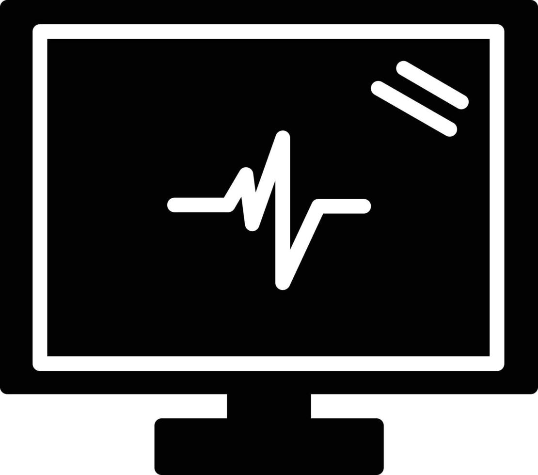Monitor-Glyphe-Symbol vektor