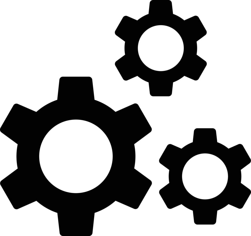 Symbol für mechanische Glyphe vektor