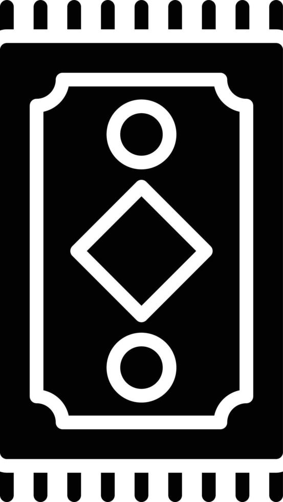 Gebetsteppich-Glyphe-Symbol vektor