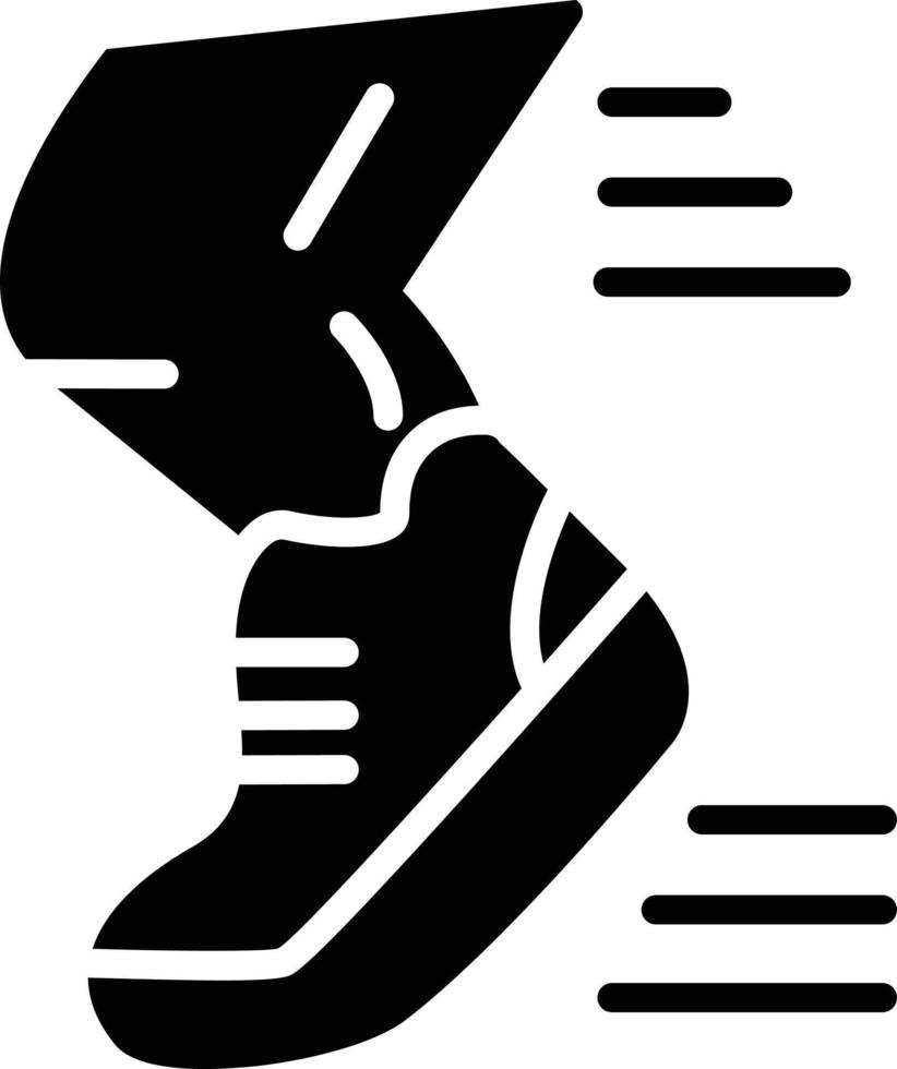 Jogging-Glyphe-Symbol vektor