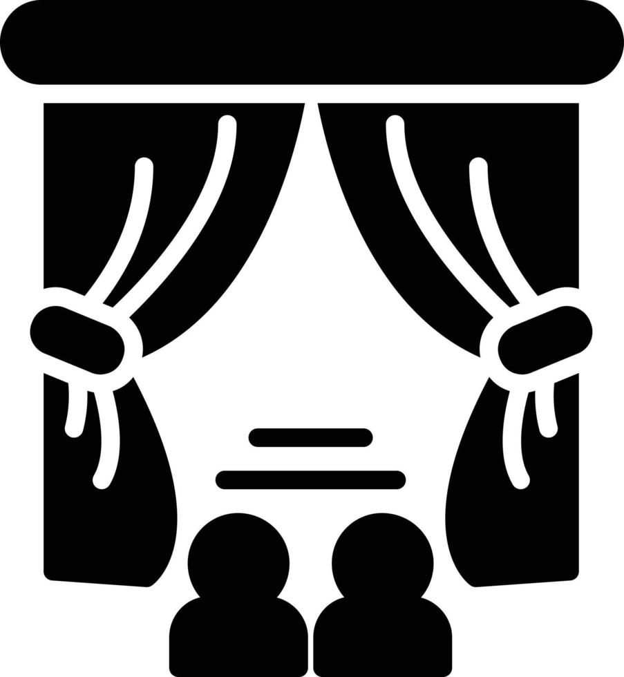 Theater-Glyphe-Symbol vektor