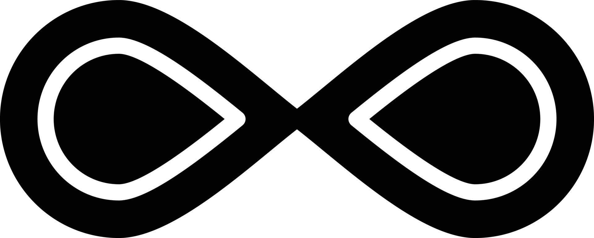 Unendlichkeits-Glyphe-Symbol vektor