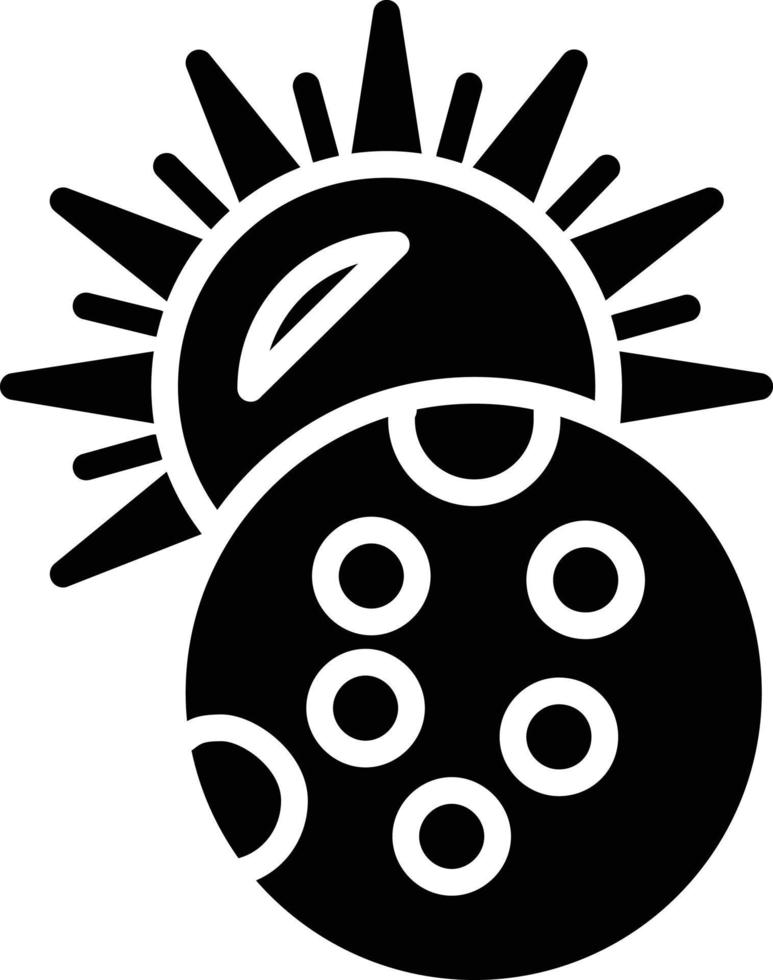 Symbol für Mond- und Sonnenglyphe vektor