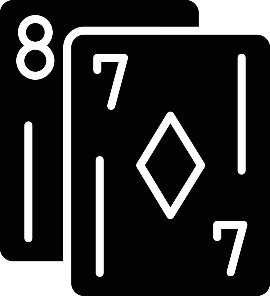 poker glyf ikon vektor