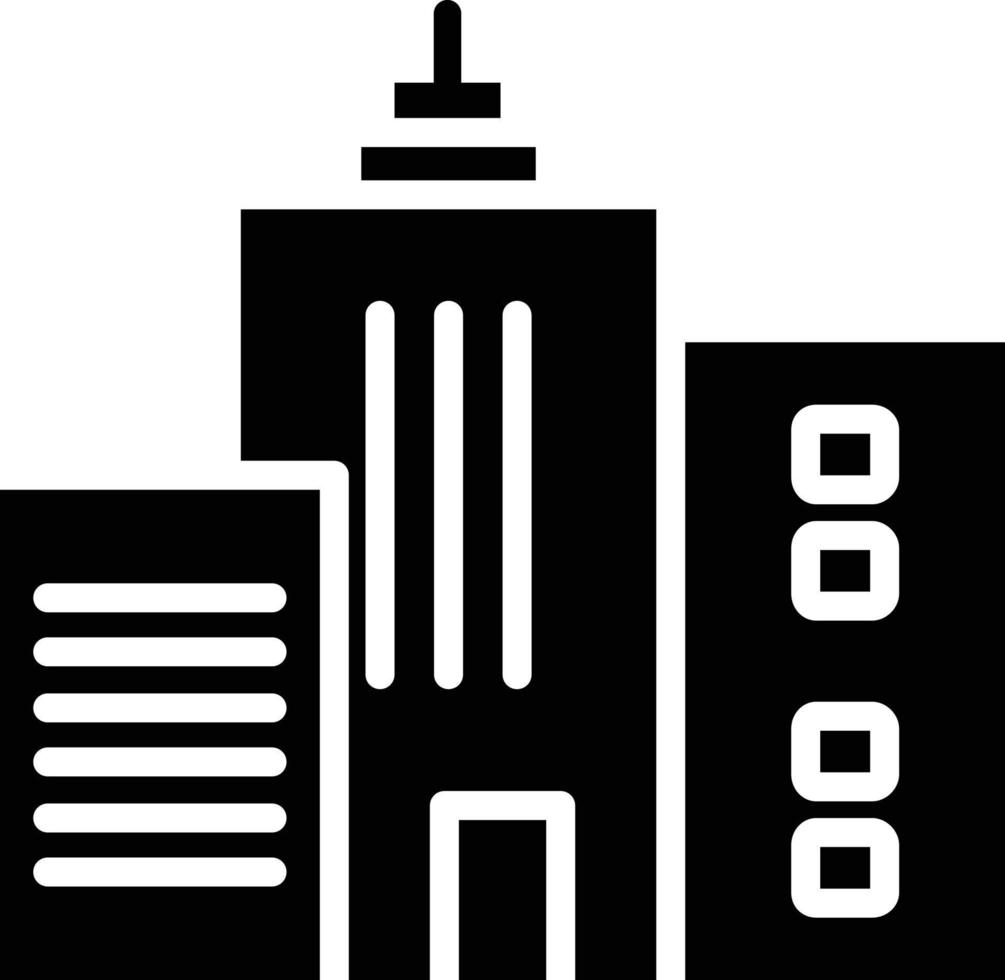 Wolkenkratzer-Glyphe-Symbol vektor