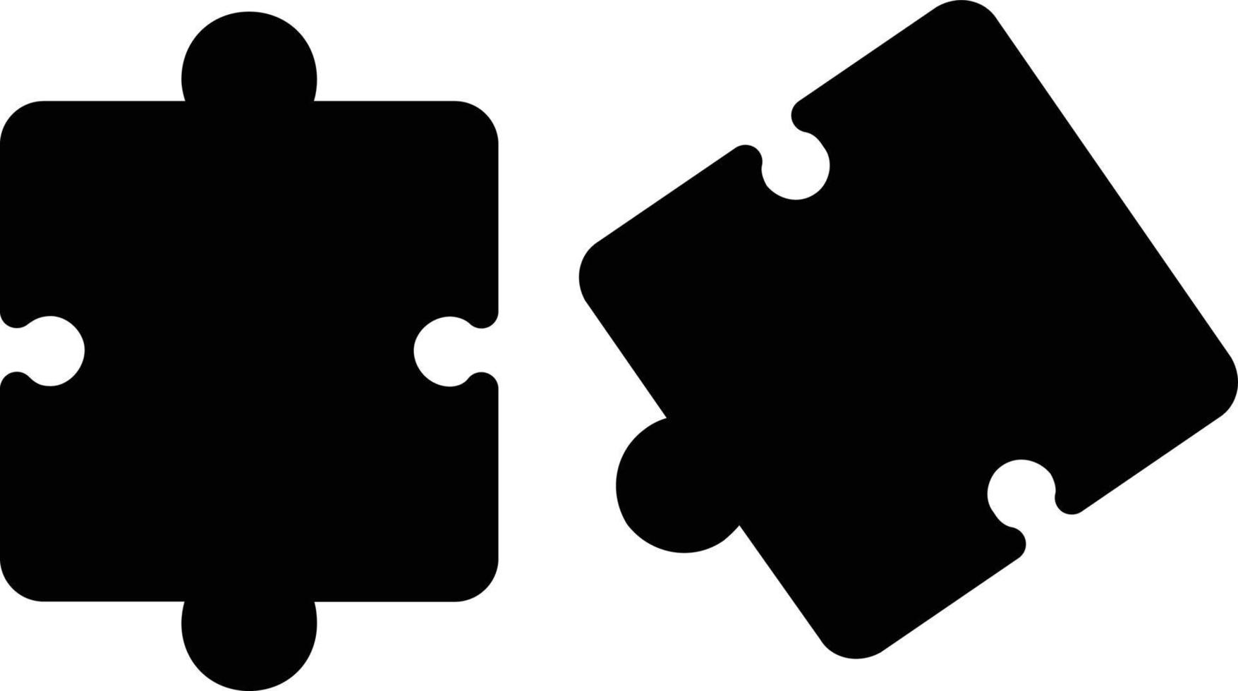 Puzzle-Glyphe-Symbol vektor