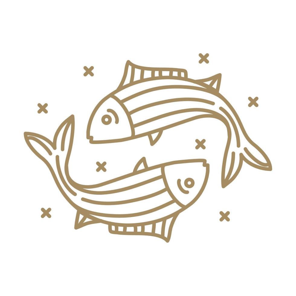 Fische Astrologie Sternzeichen vektor