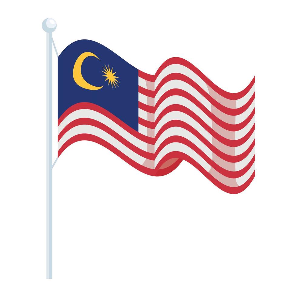 malaysia flag winken vektor