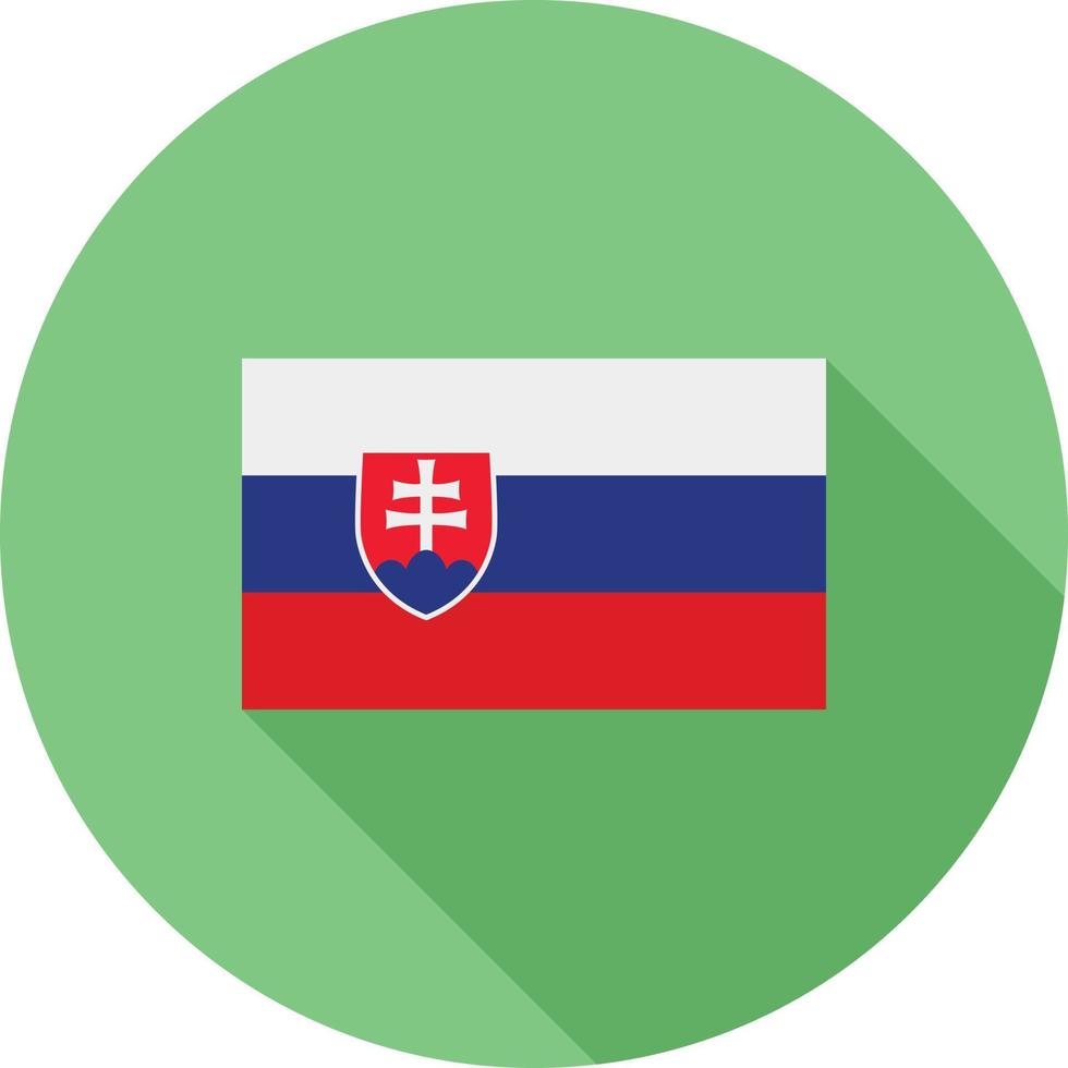 slovakia platt lång skugga ikon vektor