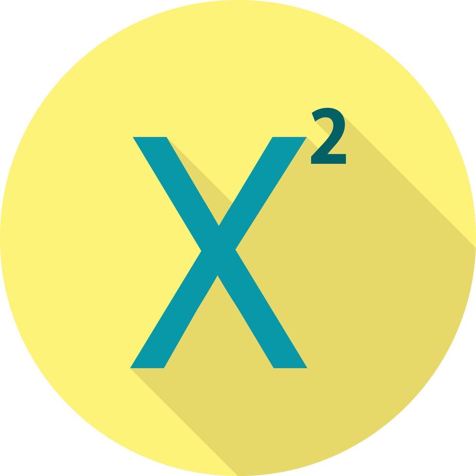 exponent platt lång skugga ikon vektor