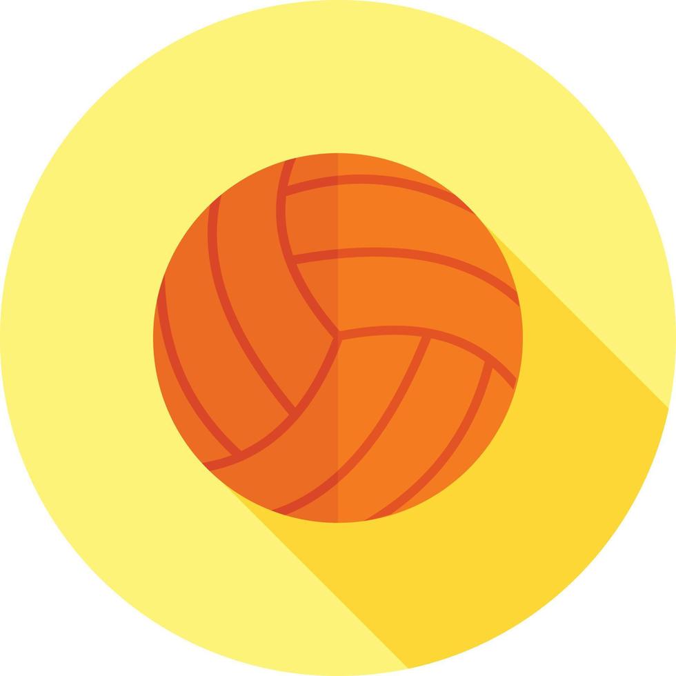 Volleyball-Symbol mit langem Schatten vektor