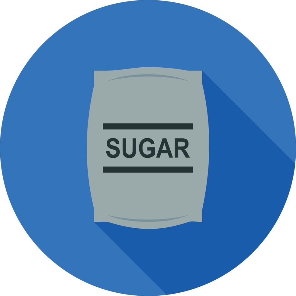socker väska platt lång skugga ikon vektor