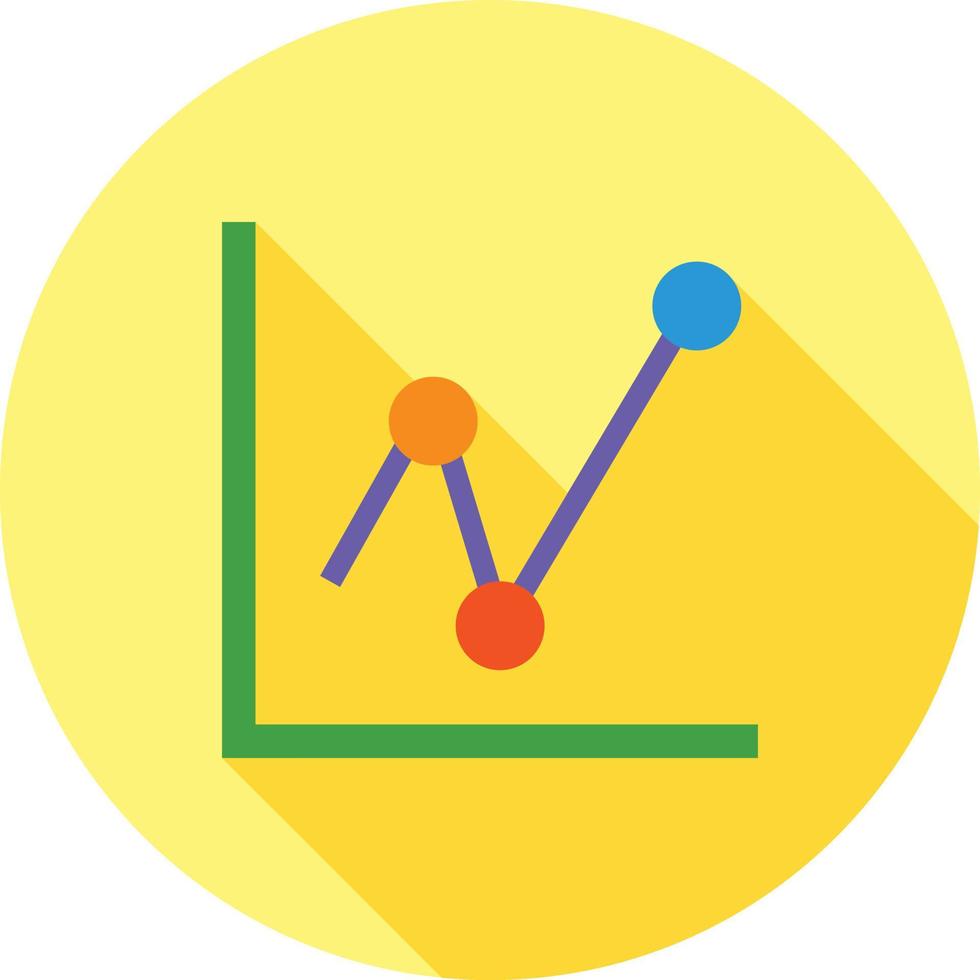 Statistik flaches langes Schattensymbol vektor