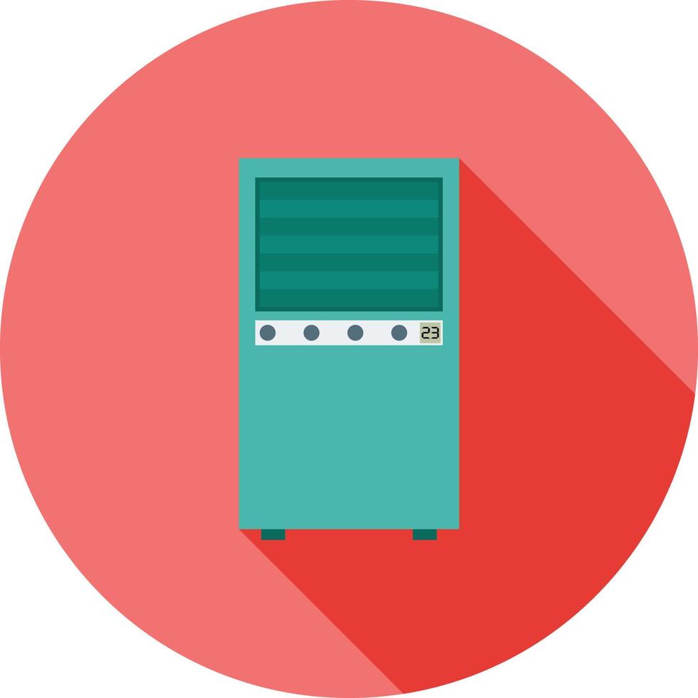 mobile Klimaanlage flaches langes Schattensymbol vektor