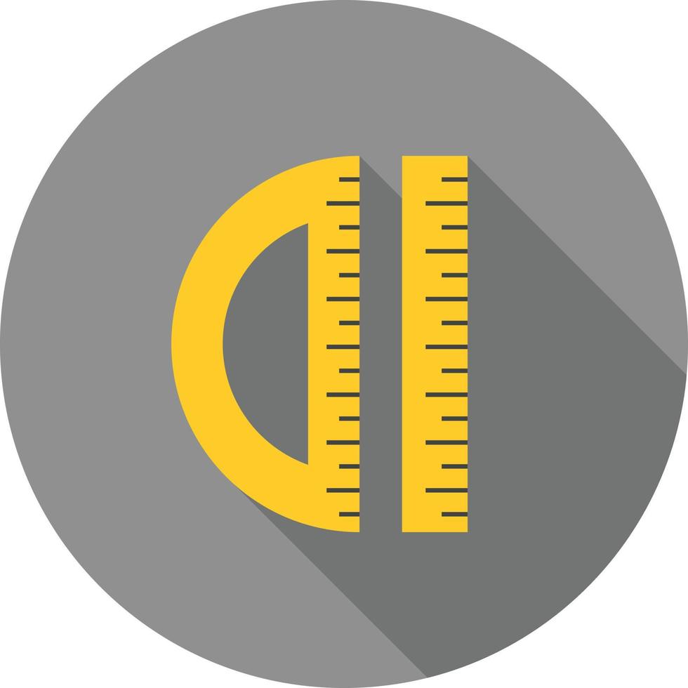 Geometriewerkzeuge i flaches langes Schattensymbol vektor