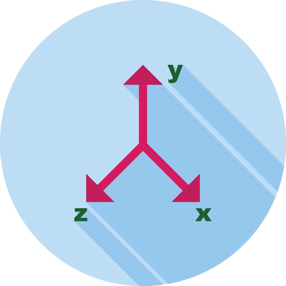 Graf ii platt lång skugga ikon vektor