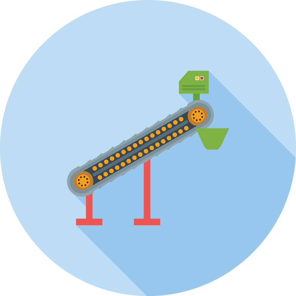 Förderer iii flaches langes Schattensymbol vektor