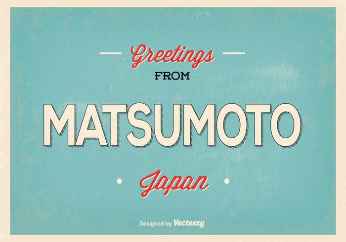 Matsumoto Japan Gruß Illustration vektor