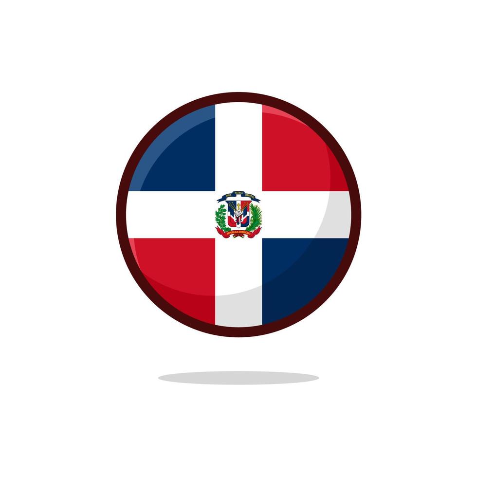 Dominikanska republik flagga ikon vektor
