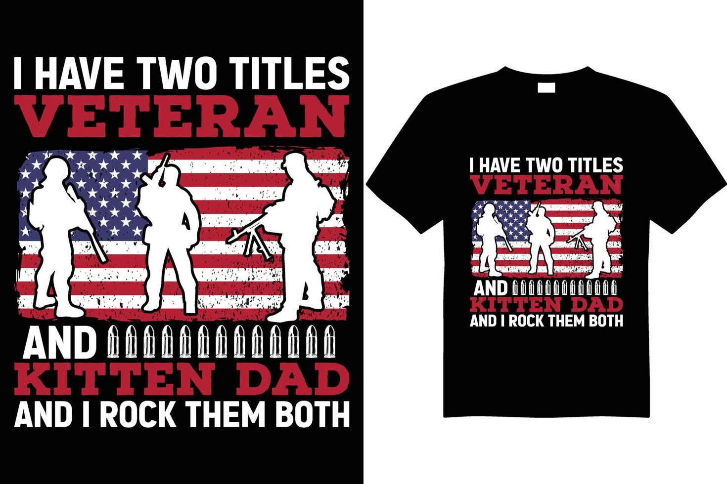 Veteranen-T-Shirt-Design-Vektor vektor