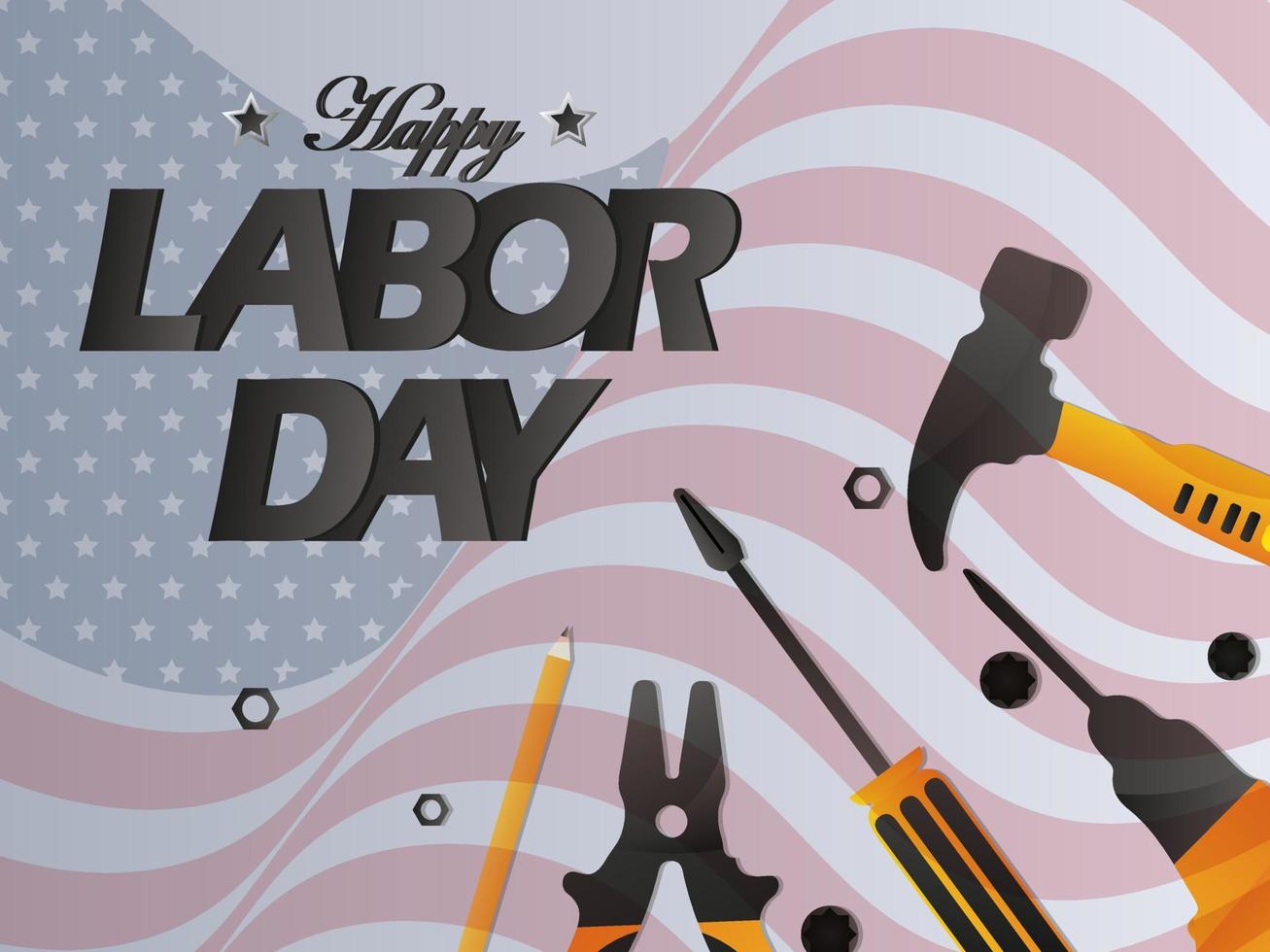 Happy Labor Day Poster Vektor