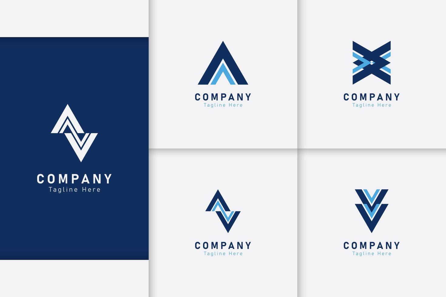 uppsättning av företagets logotyp design idéer vektor