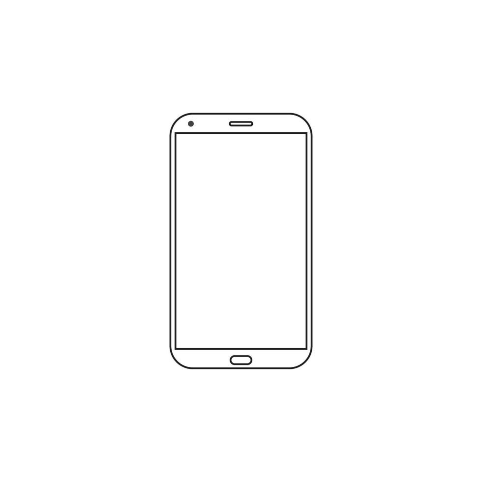 digitales Gerätesymbol, Smartphone mit Tasten isoliert auf weißem Hintergrund. Vektordesign-Elemente setzen Illustration für Web, App, Internet vektor