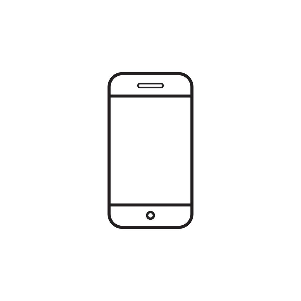 digital enheter ikoner linjekonst design av smartphones med knapp isolerat på vit bakgrund. vektor design uppsättning element illustration för webb, appar, internet