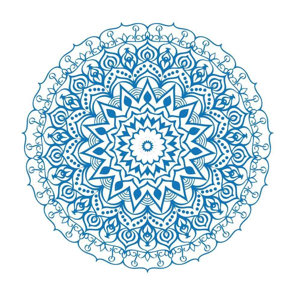 runda mandala design för färg sida och dekoration vektor
