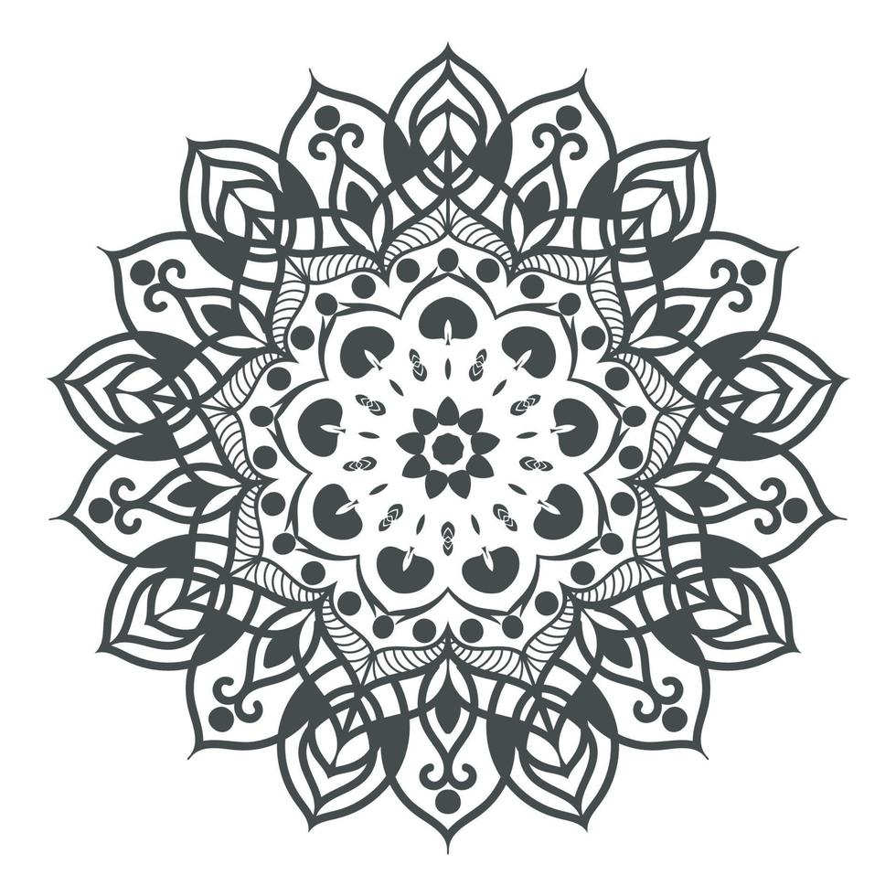 runda mandala design för färg sida och dekoration vektor