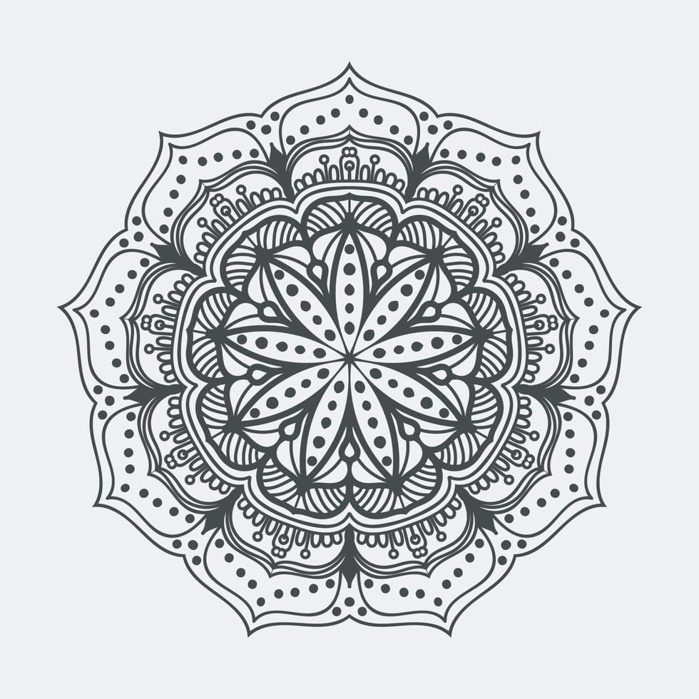 runda mandala design för färg sida och dekoration vektor