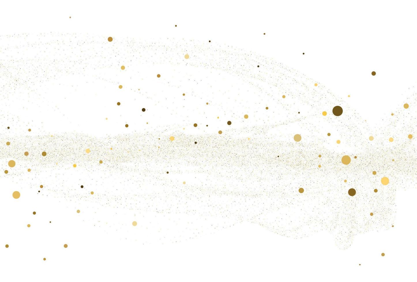 goldstaub, hellgoldglitter runder konfettihintergrund. vektor