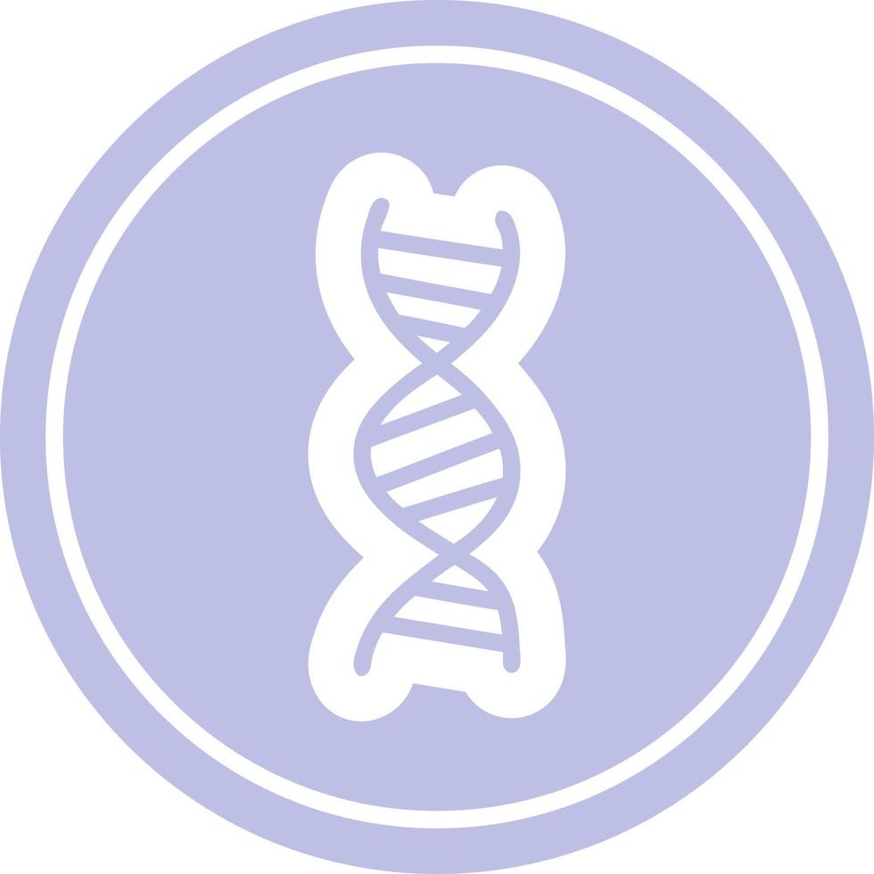 kreisförmiges dna-kettensymbol vektor