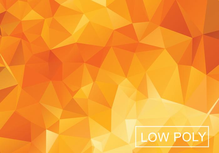Orange Geometrische Low Poly Vektor Hintergrund