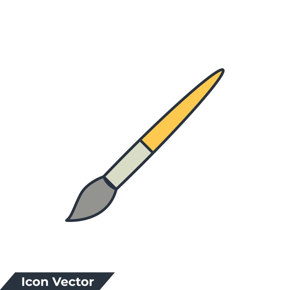 borsta ikon logotyp vektor illustration. måla borsta symbol mall för grafisk och webb design samling