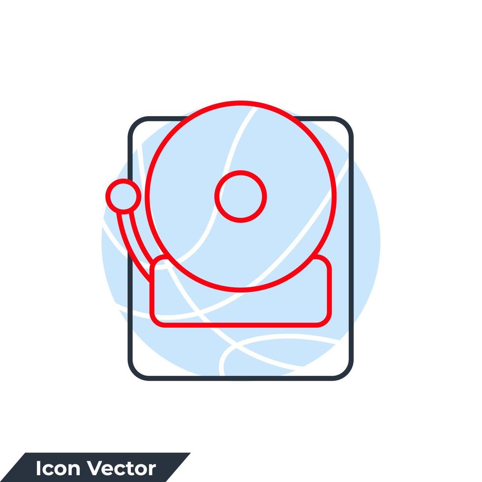 Alarmglocke-Symbol-Logo-Vektor-Illustration. Symbolvorlage für die Glockenschule für Grafik- und Webdesign-Sammlung vektor