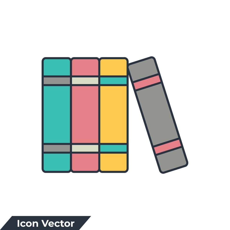klass böcker ikon logotyp vektor illustration. bok symbol mall för grafisk och webb design samling