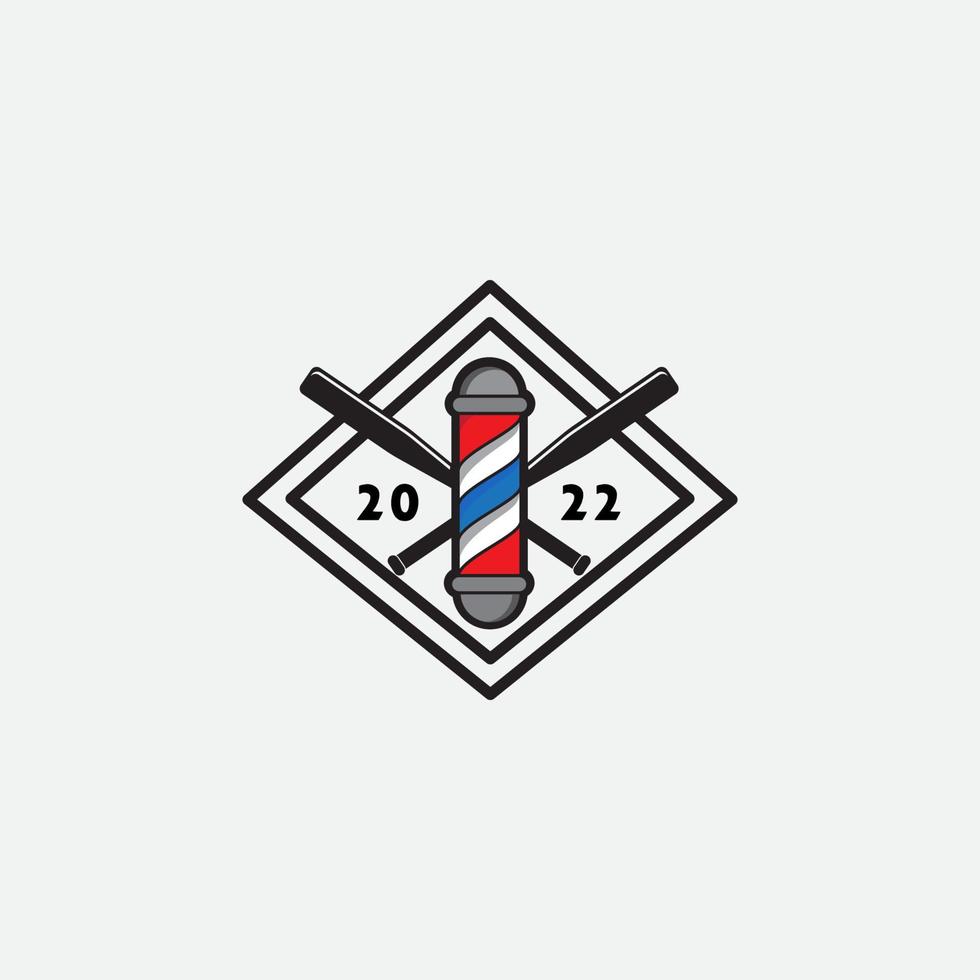 barberare sport logotyp design illustration vektor ikon symbol