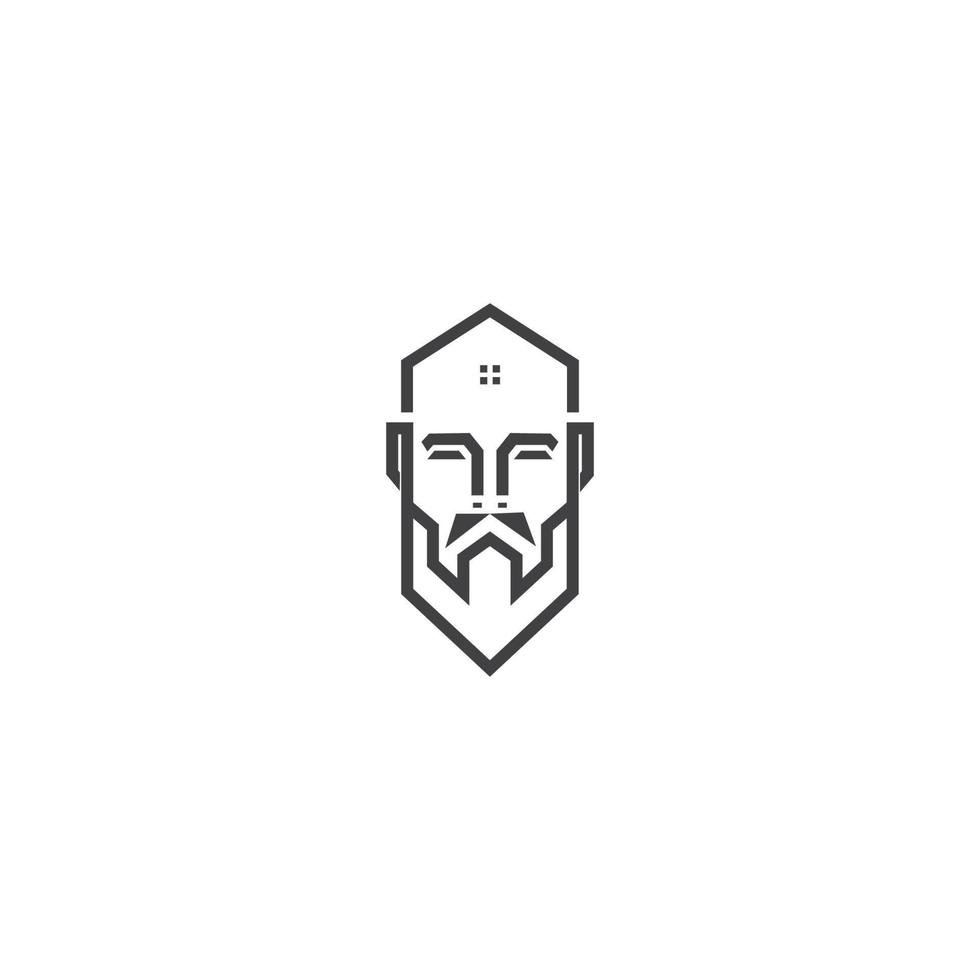 Haus Headline Logo Stil Design Illustration Symbol Symbol vektor