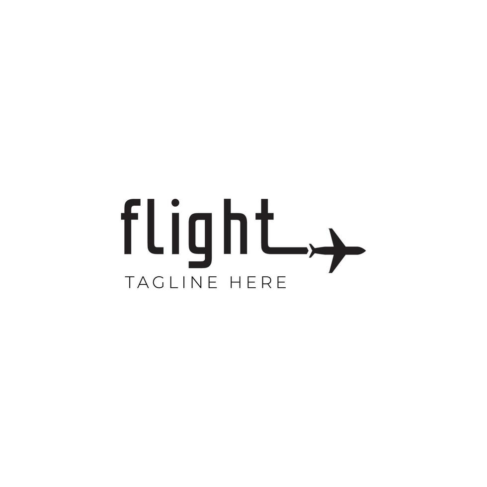 Flug Flugzeug Text Logo Design Symbol Abbildung Symbole vektor