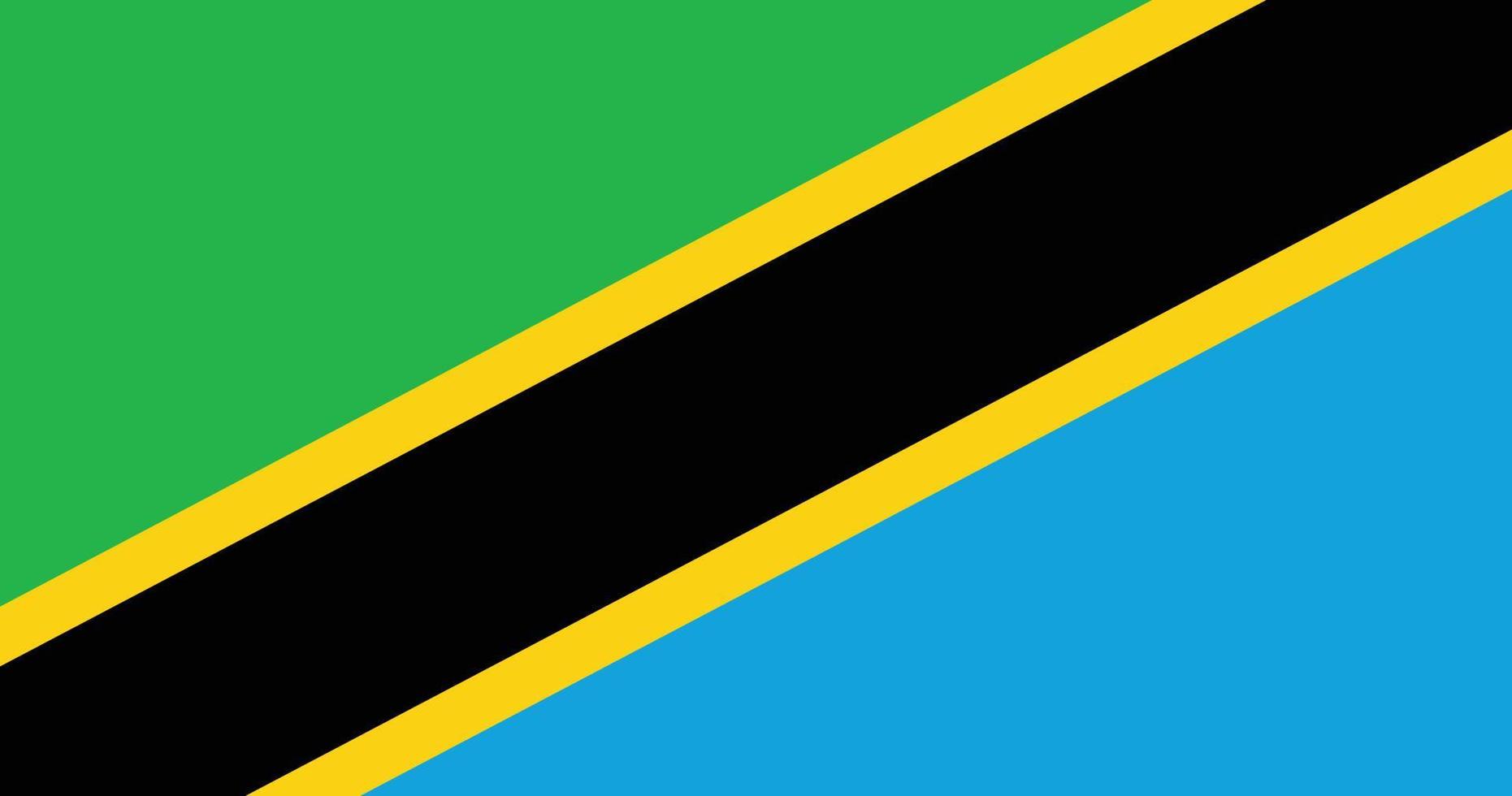 tansania-flagge mit ursprünglichem rgb-farbvektor-illustrationsdesign vektor