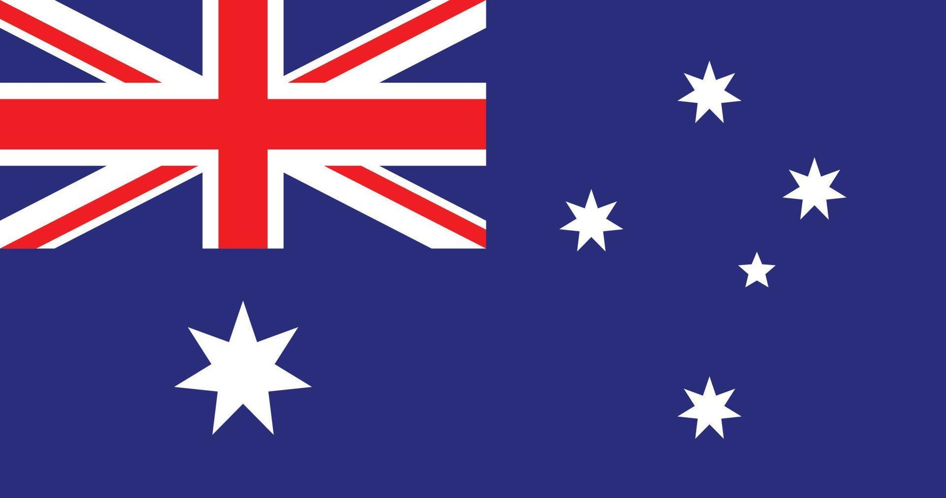 die australische flagge mit originalem rgb-farbvektorillustrationsdesign vektor